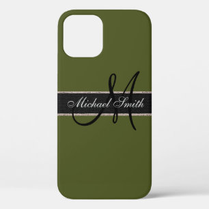Monogram Leger Groen Kleur Achtergrond Case-Mate iPhone Case