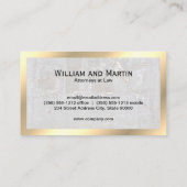 Monogram | Leisteen | Gouden rand | QR-code Visitekaartje (Achterkant)