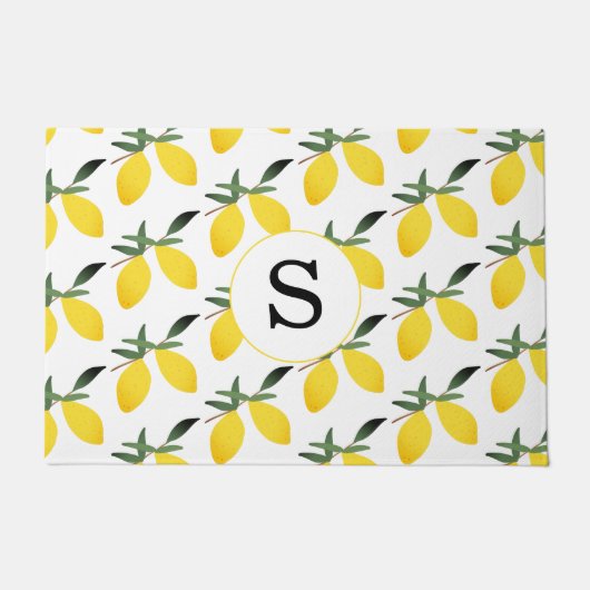 Monogram Lemon Citrus Doormat Deurmat (Voorkant)