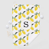 Monogram Lemon Citrus Golfhanddoek (Insitu)