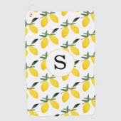 Monogram Lemon Citrus Golfhanddoek (Voorkant)