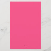 Monogram Lemon Crest, Roze & Sinaasappel Custom Briefpapier (Achterkant)