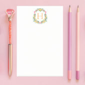 Monogram Lemon Crest, Roze & Sinaasappel Custom Post-it® Notes