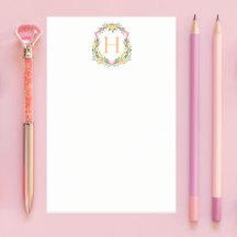 Monogram Lemon Crest, Roze & Sinaasappel Custom