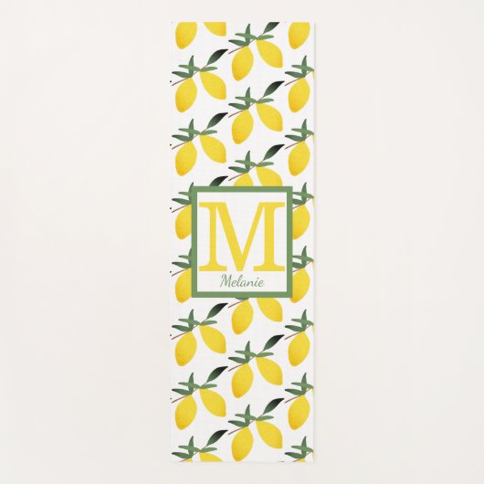 Monogram Lemon-ontwerp Yogamat (Voorkant)