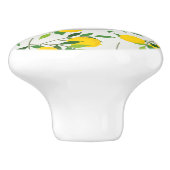 Monogram Lemons en Leaves Pattern Keramische Knop (Zijkant)