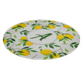 Monogram Lemons en Leaves Pattern Snijplank (Hoek)