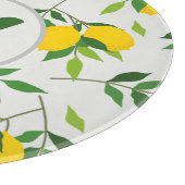 Monogram Lemons en Leaves Pattern Snijplank (Hoek)