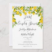 Monogram Lemons Wedding Couples Kaart (Voorkant)