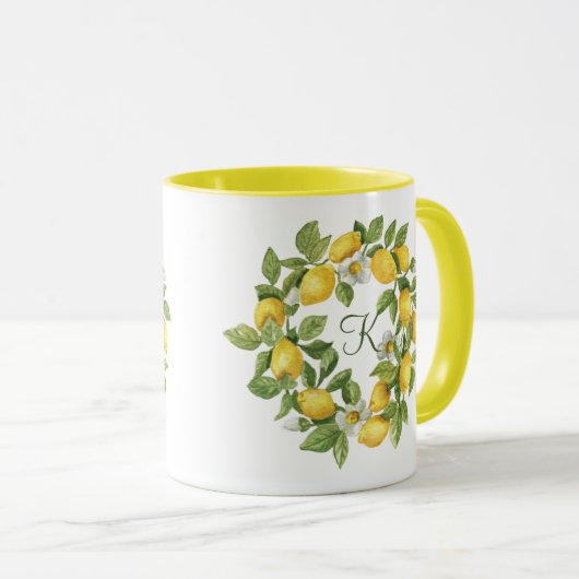Monogram Lemons Wreater Green Yellow Mok (Voorkant rechts)