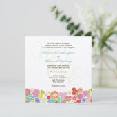 Monogram Lente Zomer Trouw Uitnodiging (Staand voorkant)