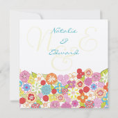 Monogram Lente Zomer Trouw Uitnodiging (Achterkant)