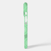 Monogram lentegroene cirkelpatroon Case-Mate iPhone case (Achterkant / Links)