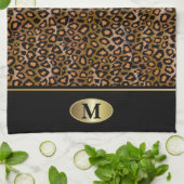 Monogram Leopard Animal Patroon Theedoek (Gevouwen)