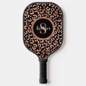 Monogram Leopard Animal Print Pickleball Paddle (Voorkant)