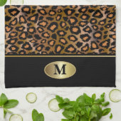 Monogram Leopard Animal Print Theedoek (Gevouwen)