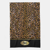 Monogram Leopard Animal Print Theedoek (Verticaal)