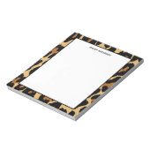 Monogram leopard Cheetah Animal Print Pattern Notitieblok (Linkerzijde)