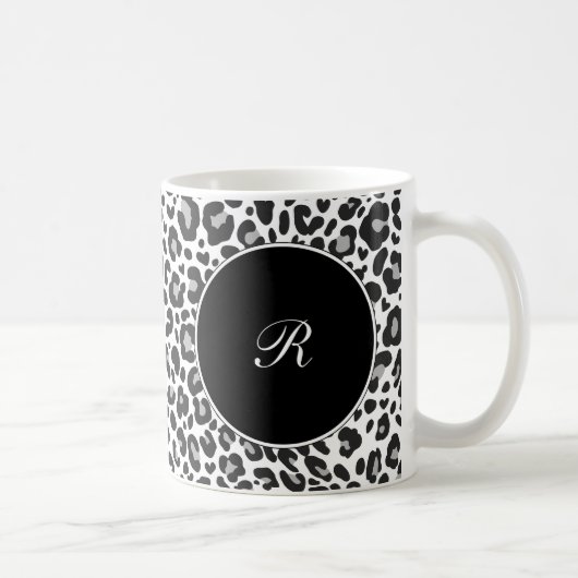 Monogram Leopard Coffee Mugs Koffiemok (Rechts)