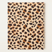 Monogram Leopard Print Bruin Zwart Dier Wekelijks Planner (Achterkant)