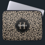 Monogram Leopard Print Laptop Sleeve<br><div class="desc">Een stijlvol en stijlvol hoesje van een monogram luipaard laptop. Pas het aan met jouw naam en initiaal. Fun voor jezelf of maak een geweldig cadeau voor een vriend. Ontworpen voor jou door Blackberry Boulevard.</div>
