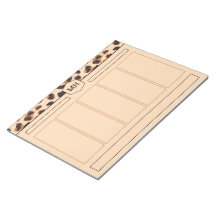 Monogram Leopard Print Modern Bruin Zwart Dier