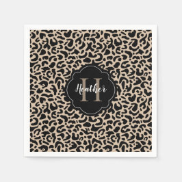Monogram Leopard Print Servet