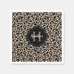 Monogram Leopard Print Servet