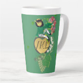 Monogram Leprechaun Floral Latte Mok (Rechterhoek)