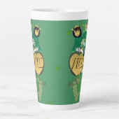 Monogram Leprechaun Floral Latte Mok (Voorkant)