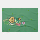 Monogram Leprechaun Groen Fruit en Bloemen Theedoek (Horizontaal)