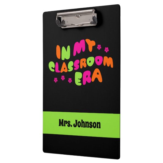 Monogram leraar in mijn klas tijdperk klembord (Links)