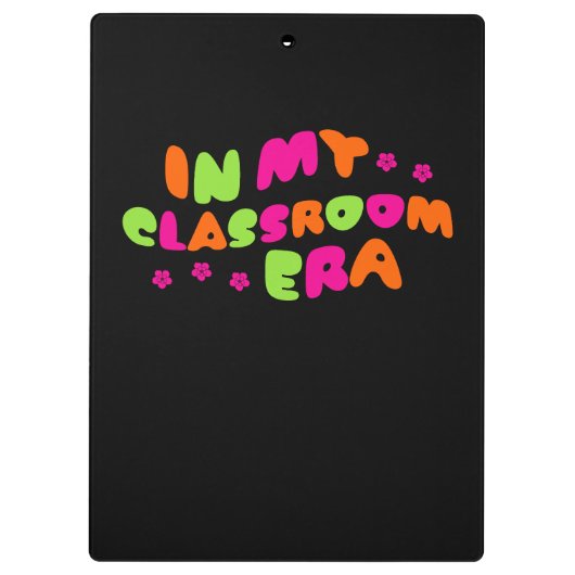 Monogram leraar in mijn klas tijdperk klembord (Achterkant)