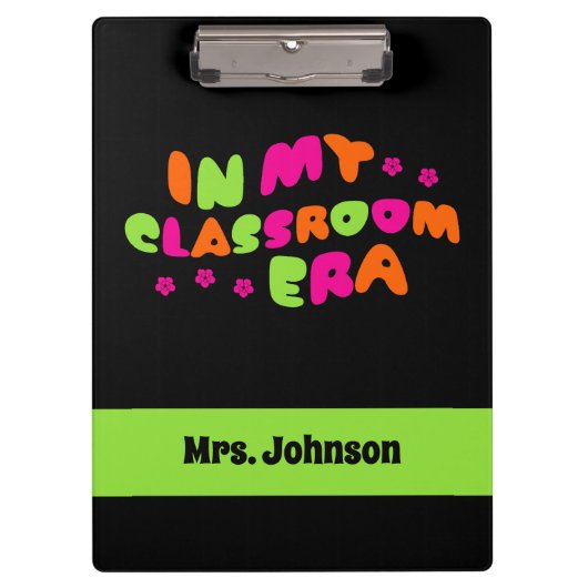 Monogram leraar in mijn klas tijdperk klembord (Voorkant)