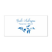 Monogram Leraar Naam Bladeren van Bloem Klas Zelfinktende Stempel (Design)