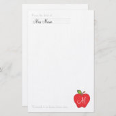 Monogram Leraar Stationery Briefpapier (Voorkant / Achterkant)