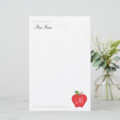 Monogram Leraar Stationery Briefpapier (Staand voorkant)