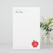 Monogram Leraar Stationery Briefpapier (Staand voorkant)