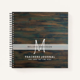 Monogram Leraren Dank u Eind jaar Cadeautje Notitieboek