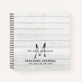 Monogram Leraren Dank u Eind jaar Cadeautje Notitieboek (Voorkant)