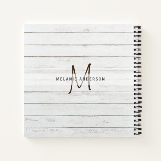 Monogram Leraren Dank u Eind jaar Cadeautje Notitieboek (Achterkant)