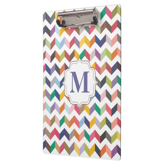 Monogram leraren Klembord Chevron Pattern (Links)