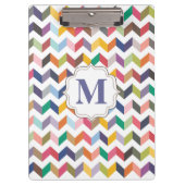 Monogram leraren Klembord Chevron Pattern (Voorkant)
