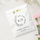 Monogram Let Love Grow Seed Wedding Favor Bag Bedankzakje (Gezegeld)