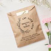 Monogram Let Love Grow Seed Wedding Favor Bag Bedankzakje (Gezegeld)