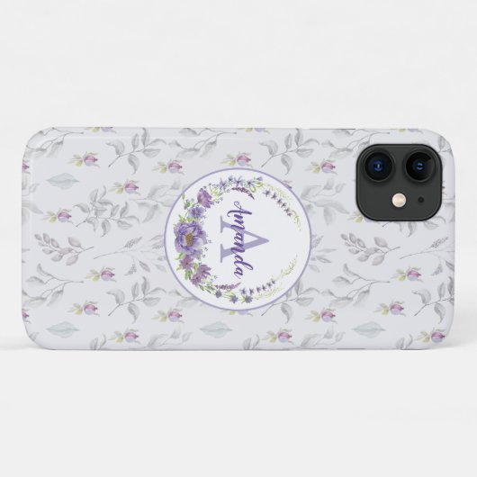 Monogram - letter A, aangepast Case-Mate iPhone Case (Achterkant (horizontaal))