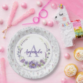 Monogram - letter A, aangepast Papieren Bordje (Feest)