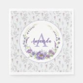 Monogram - letter A, aangepast Servet (Voorkant)