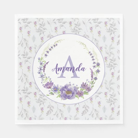 Monogram - letter A, aangepast Servet (Voorkant)