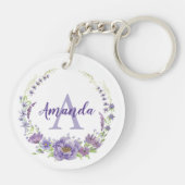 Monogram - letter A, aangepast Sleutelhanger (Achterkant)